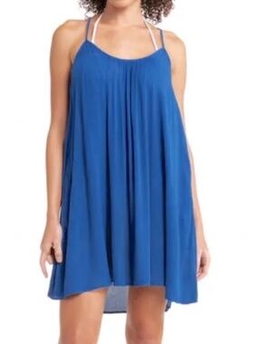 Women's Medium Elan Cover-Up Slip Dress in Sapphire Blue - NWOT